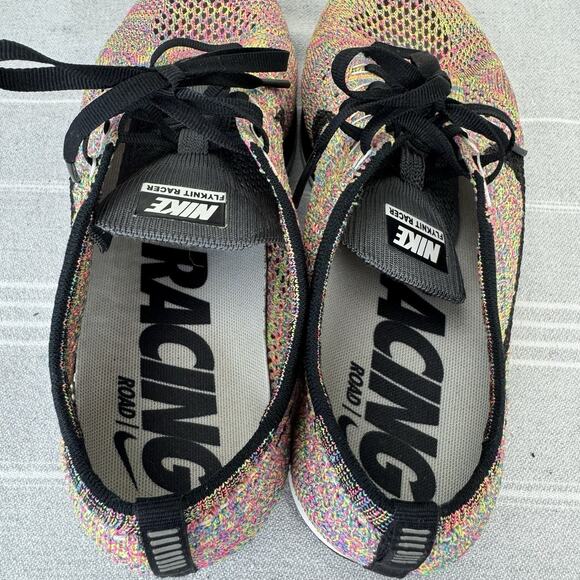 Nike Flyknit Racer 3.0 Lace Up Running Sneakers Multicolor Grey Tongue 8.5 main image 6